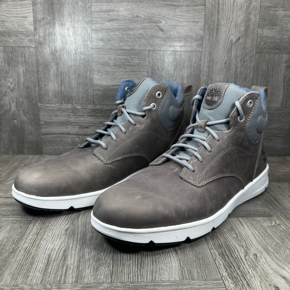 Timberland Graydon Chukka Men 9.5 Dark Grey Leather Sneaker Boot Casual NEW main image 9